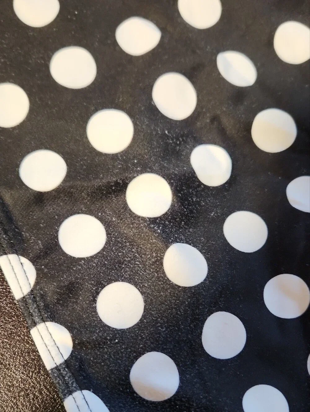 High-Waist Black & White Polka Dot Swim Bottoms